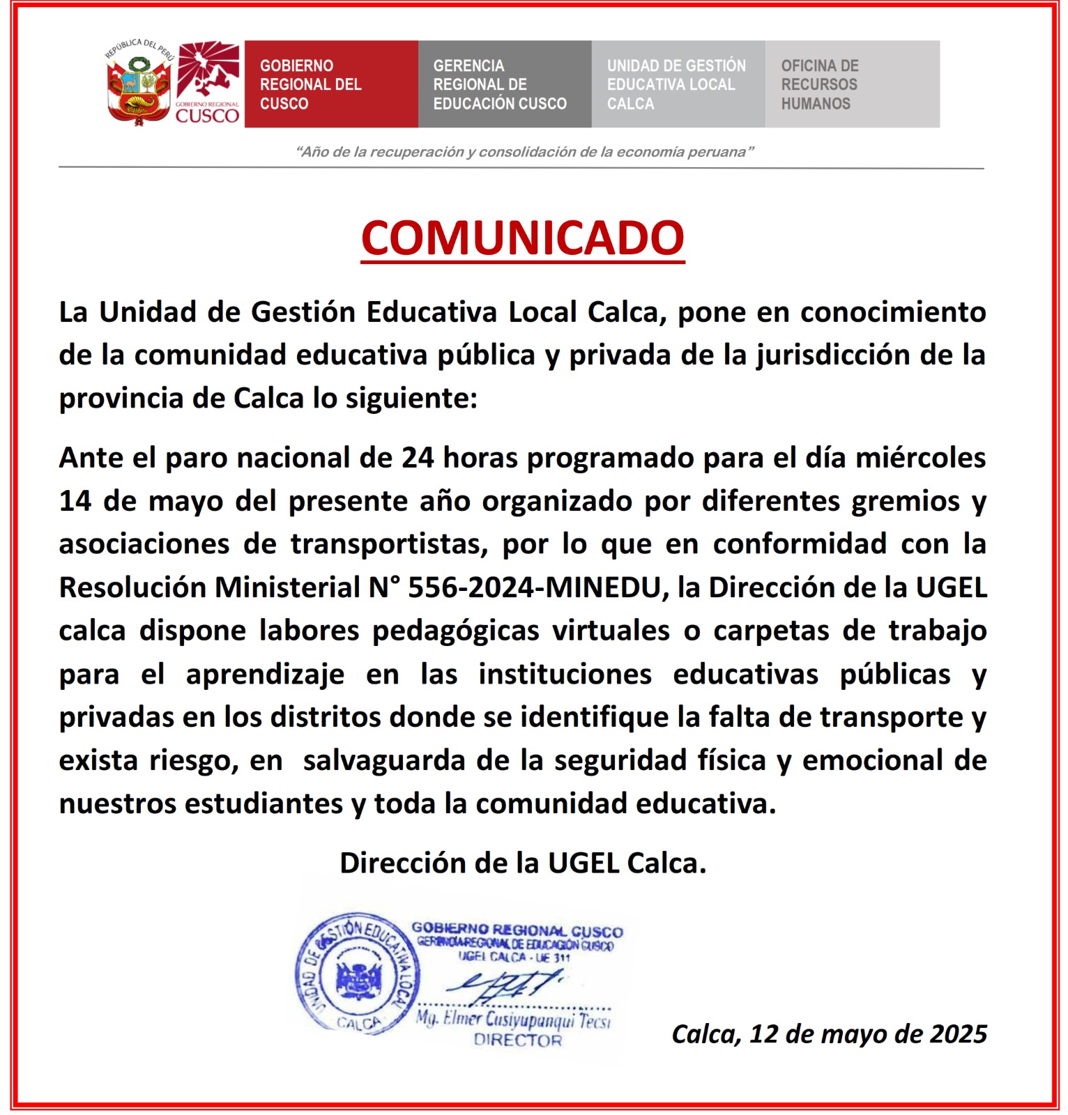 comunicado 14
